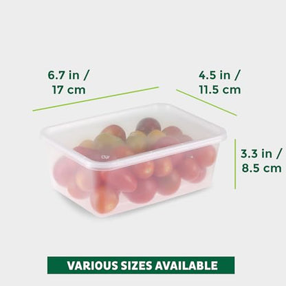 Freshware Food Storage Containers [50 Set] 34 oz Plastic Deli Containers with Lids,Slime,Soup, Meal Prep_Containers, BPA Free, Stackable,Leakproof,Microwave, Dishwasher and Freezer Safe (Pack of 4) - size: 34 oz - 50-Set (Pack of 4)