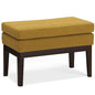 SIMPLIHOME Carlson Small Ottoman Bench - 27 inch Wide Upholstered Woven Fabric Rectangle Ottoman in Marigold, Mid Century Modern Bench for Bedroom, Entryway or Living Room with Padded Seat - color: Marigold, style: Small Ottoman Bench