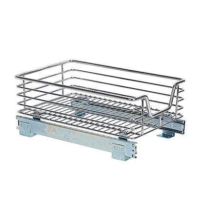Household Essentials Chrome-Plated Steel Under-Cabinet Pull-Out Organizer - size: 11.5" - Standard, style: Single Tier