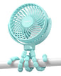 Coohea Stroller Fan Clip on for Baby, 4000mAh Rechargeable Battery Operated, Flexible Tripod, 3 Wind Speed, 360° Rotatable, Small Cooling Portable Fan for Car Seat Crib Bike Travel Beach, Blue - color: Blue