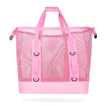 MISSION Boat Gear CASSI Heavy-Duty Outdoor Tote and Waterproof Marine-Grade Mesh Boat Bags - color: Rosé, size: 170 Liter