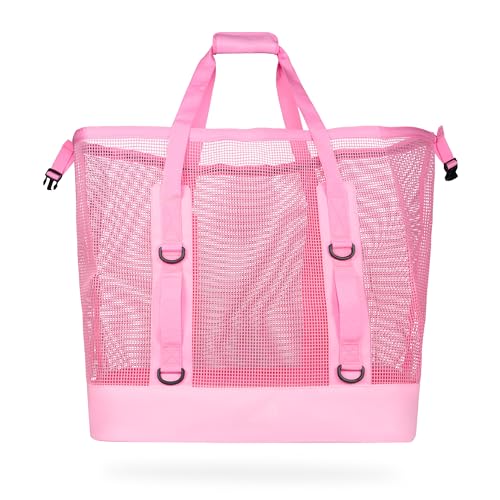 MISSION Boat Gear CASSI Heavy-Duty Outdoor Tote and Waterproof Marine-Grade Mesh Boat Bags - color: Rosé, size: 170 Liter