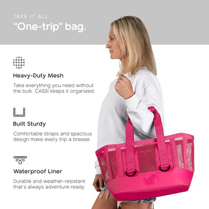 MISSION Boat Gear CASSI Heavy-Duty Outdoor Tote and Waterproof Marine-Grade Mesh Boat Bags - color: Malibu, size: 23 Liter
