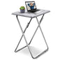 Garden 4 you Tv Trays, Folding Tray Table, Dinner Tray Table with No Assembly Required&Sturdy, Foldable Snack Eating Trays Table for Living Room, 15 x 18.9 x 26 in(White Marble,1PC) - color: White Marble, size: 1pc