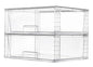 Vtopmart 2 Pack Large Stackable Storage Drawers,Easily Assemble Clear Acrylic Bathroom Closet Undersink Organizers,Plastic Storage Bins for Cabinet,Kitchen Pantry,Medicine Organization