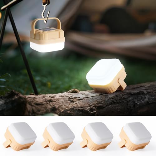 4 Packs Rechargeable Camping Lights LED Camping Lantern, 300LM, 3 Light Modes, Portable IP53 Waterproof Tent Lights for Camp, Outdoor,Hiking, Fishing,Emergency Outage - size: 4Pack
