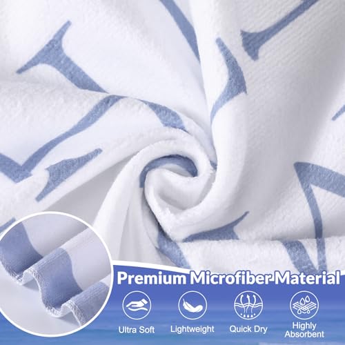 Frienda 4 Pack Microfiber Oversized Lightweight Beach Towel 71x32 in for Women Men Microfiber Quick Dry Sand Free Ocean Coastal Towels for Beach Pool Travel (Summer) - style: Summer