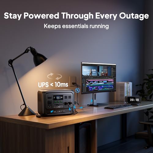 BLUETTI Elite 100 V2 Portable Power Station and Solar Cable, 1024Wh LFP Battery Backup w/ 4 1800W AC Ports (3600W Surge), 35% Smaller, Fast Charge and UPS Solar Generator for Camping, Road Trip - style: BLUETTI Elite 100 V2+Solar Charging Cable