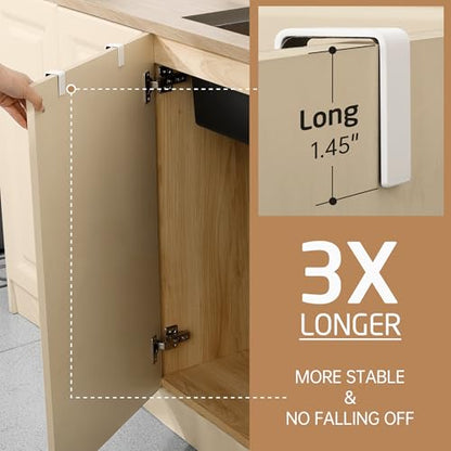 KES Over Cabinet Door Towel Bar Fit 1" Thick, Kitchen Towel Holder, Kitchen Towel Rack, Cabinet Towel Holder Scratchproof, White 2 Pack, KTH500S26-WH-P2 - color: White