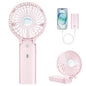 HandFan 5200mAh Handheld Fan Rechargeable, 20H Runtime Hand Fan, 3 Speeds Strong Airflow, Personal 180° Foldable Portable Fans for Travel/Summer/Concerts/Lash/Commute, Gifts for Women (Cherry Pink) - color: Cherry Pink