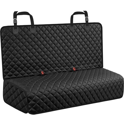 URPOWER Dog Car Seat Cover for Back Seat - Waterproof Non-Slip Car Seat Protector for Dogs Pet, Scratchproof Back Bench Seat Covers for Full-Size SUVs & Pickup Trucks, Black - color: Black, size: X-Large (58" x 51")
