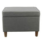 HomePop 24" Storage Ottoman - Gray - color: Gary