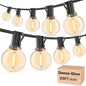 RTTY Outdoor String Lights 25 FT, Patio Light for outside with 13pcs G40 LED Plastic Bulbs, Shatterproof Waterproof Connectable Hanging Globe Lighting for Porch Cafe Bistro Backyard Balcony Deck Party - size: 25FT