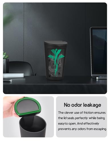 BMZX Car Trash Can with Lid Small Cup Holder Door Pocket Garbage Can Trash Bin Trash Container Fits Auto Home Office, Black 2Pcs - color: Black