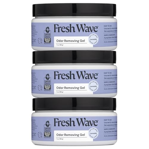 Fresh Wave Lavender Odor Removing Gel, 7 oz., Pack of 3 - Safer Odor Absorbers for Home, Natural Plant-Based Odor Eliminator, Every 7 oz. lasts 15-30 Days, For Cooking, Trash & Pets - size: 7 fl oz (Pack of 3)