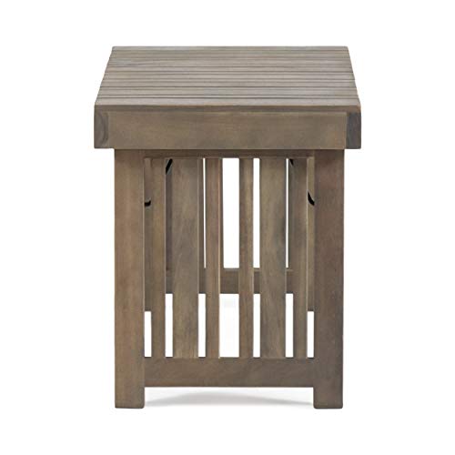 Christopher Knight Home Howard Outdoor Acacia Wood Folding Side Table, Gray Finish - color: Gray Finish