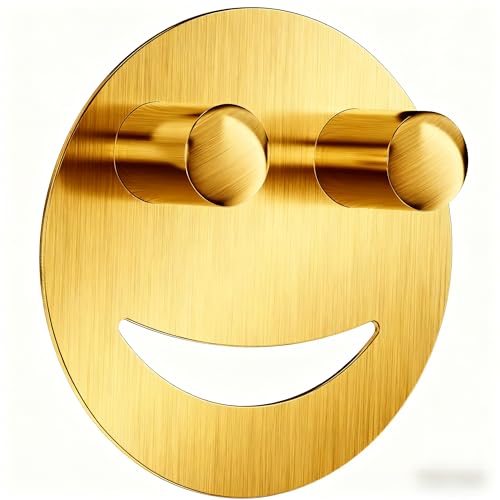 Yoshiky Stainless Steel Smiley Face Sponge Holder, Silver Sink Caddy Organizer Storage with Suction Cup for Kitchen, Kitchen Accessories Decor Scrubber-Gold - color: Gold, size: 1 Pack