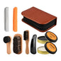 9-in-1 Shoe Polish Kit with 3 Brushes, 2 Shoe-Polishes and more, Shoe-Shine-Kit for Leather Shoe Boot Cleaning and Care(COLOR:Brown)