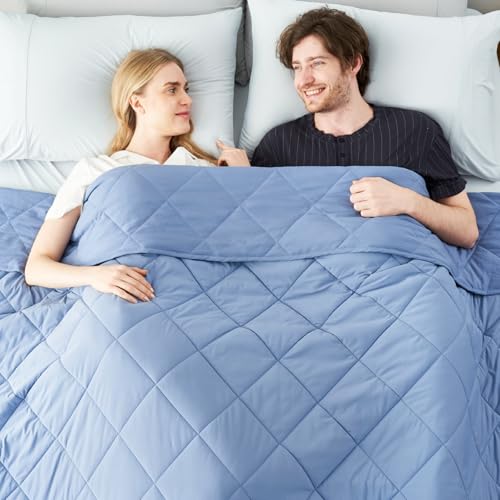 Cozy Bliss Cooling Blanket for Hot Sleepers King Size, Q-Max 0.45 Cooling Comfort, Cold Blankets for Night Sweats Sleeping, Ultra-Cool Lightweight Breathable Summer Blanket for Bed, Deep Blue - color: Dark Blue, size: King (108" x 90")