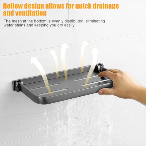 Zpana RV Foldable Shelf, 90 Degree Adjustable Aluminum Wall Mounted Folding RV Shelves, Compact Space Saving Camper Trailer Interior Organizer Accessories, Universal for Motorhomes
