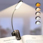 Glocusent 20 LED Reading Lights for Books in Bed, Eye Caring Reading Light, 5 Colors & 5 Brightness 3–100LM Dimmable, 1200mAh Rechargeable Book Light to 90H, Lightweight Clip on Light for Book Lovers - color: Black
