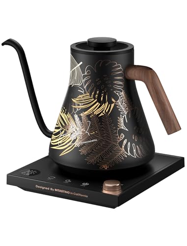 INTASTING Electric Kettles, Gooseneck Electric Kettle, ±1℉ Temperature Control, Stainless Steel Inner, Quick Heating, for Pour Over Coffee, Brew Tea, Boil Hot Water, 0.9L Artisan - color: Artisan