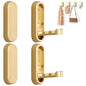 4Pcs Foldable Wall Hooks, Zinc Alloy Folding Hook Gold, Heavy Duty Folding Coat Hooks Wall Mounted for Hanging Coat Towels Bags Keys (Gold, 4 Pack) - color: Gold, size: 4 Pack