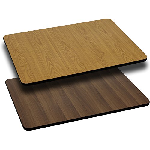 Flash Furniture Glenbrook 30'' x 60'' Rectangular Table Top with Natural or Walnut Reversible Laminate Top (Pack of 1) - color: Natural/Walnut, size: 30" x 60" Rectangular