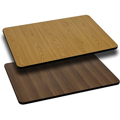 Flash Furniture Glenbrook 30'' x 60'' Rectangular Table Top with Natural or Walnut Reversible Laminate Top (Pack of 1) - color: Natural/Walnut, size: 30" x 60" Rectangular