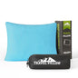 Small Shredded Memory Foam Pillow, Camping Pillow Travel Pillow - Compressible Medium Firm, Breathable Cover, Ideal Backpacking Hiking, Airplane and Car (Sky Blue, L) - color: Sky Blue, size: L-23 X 16 Inch