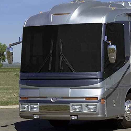 ShadePro - ShadeMaster RV Windshield Sunshade - Front Window Cover Screen Shade for Gulfstream RVs - Class A Motorhome Windshield Cover - Includes Passenger & Driver Window Covers - size: Class A GULFSTREAM