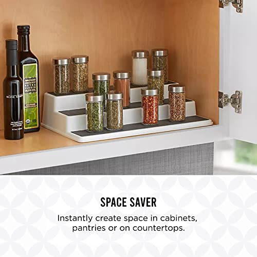 Copco 3-Tier Cabinet Spice Rack Organizer, 10 Inch Tiered Shelf Riser for Kitchen Cabinets, Pantry, and Countertop - Holds Spices, Seasonings, Oils, and Condiments - size: 10-Inch