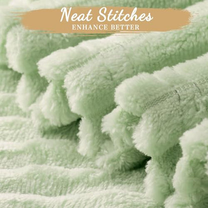 Buryeah 6 Pcs Flannel Throw Blanket Bulk 50 x 60 in Sleepover Blanket Outdoor Wedding Throw Lightweight, Oeko-tex Standard 100 Certified for Sofa Homeless Gifts (Mint) - color: Mint