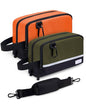 2 Pack Small Tool Bags Zipper Pouch for Organizing, with Adjustable Shoulder Strap & Carabiner, Utility Small Tool Pouch with Multi Pocket Compartments and Label Area (12" & 10") - color: Green/Orange