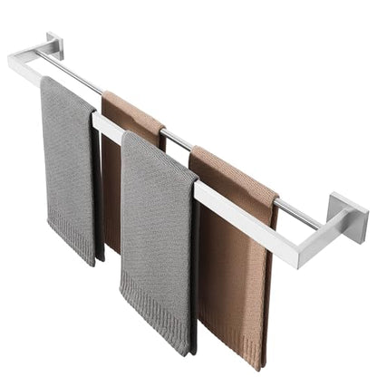 Alise Double Towel Bar, 32" SUS304 Stainless Steel Towel Racks for Bathroom, Long Bathroom Towel Rack Wall Mounted, Heavy Duty Towel Holder, Brushed Nickel - color: Brushed Nickel, size: Double 32 Inch