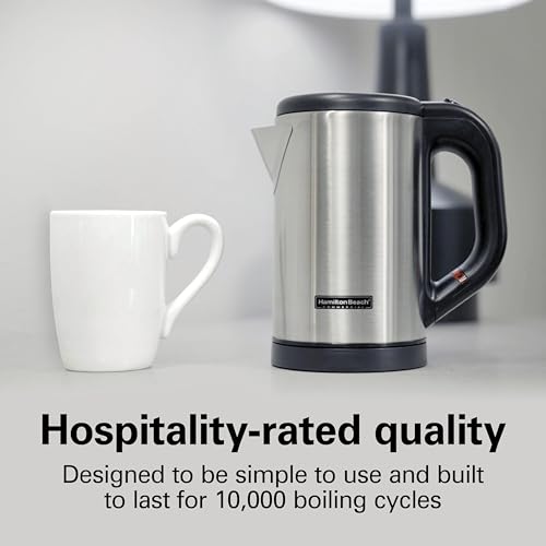 Hamilton Beach® Commercial Hospitality 0.5 Liter Stainless Steel Electric Hot Water Tea Kettle HKE050