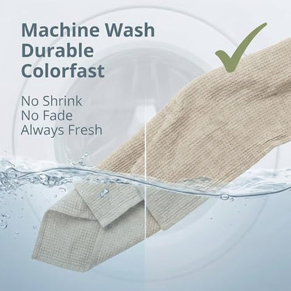 Pure 100% Linen Bath Towel - 30x60-inch Lightweight Travel Towel - Linen Beach Towel Waffle Weave Quick Dry Hair Towel - Thin Towels for Bathroom - color: Natural Linen, size: Bath Towel