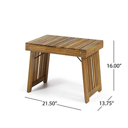 Christopher Knight Home Hilton Outdoor Acacia Wood Folding Side Table, Teak Finish - color: Teak Finish