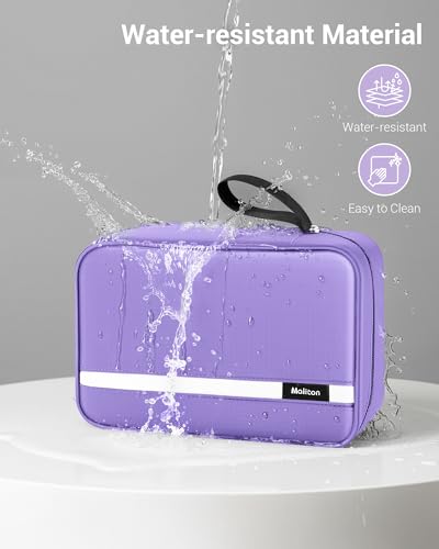 Maliton Toiletry Bag for Men & Women Travel Toiletry Bag Hanging Toiletry Bag Hygiene Organizer with 4 Compartments Waterproof Bathroom Shower Bag Large Toiletries Travel Bag (Purple) - color: Purple