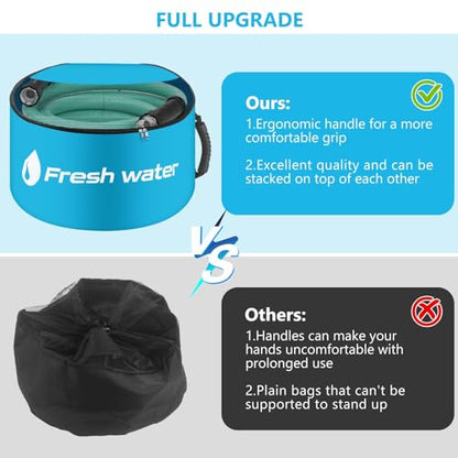 BOYISEN RV Hose Storage Bags 4 Pack - Waterproof RV Sewer Hose Storage, RV Utility Bag Organizer, RV Hose Bag for Electrical Cords, Fresh/Black Water Hoses and RV Accessories (Zipper Closures) - style: Two-Way Zipper Closures and Visible Cover