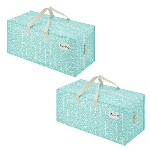 VENO 2 Pack Heavy Duty Moving Bags with Backpack Straps, Zippers & Handles, Extra Large Packing Bags for College Dorm Essentials, Moving Supplies Alternative to Cardboard Moving Boxes - color: Evergreen, size: 2 Pack
