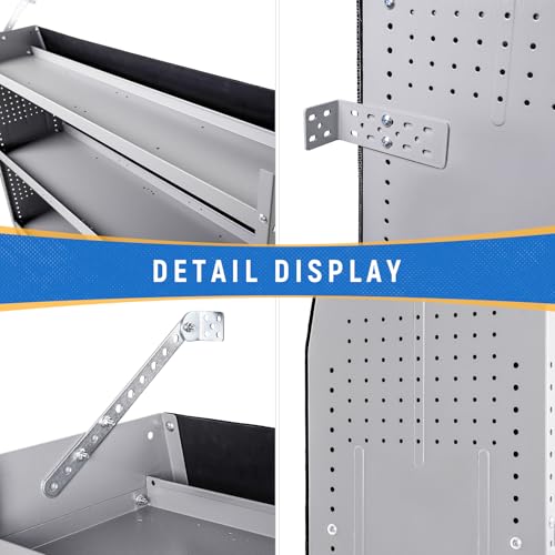 AA Products SH-6003 Steel Mid/High Roof Van Shelving Storage System Fits Transit, NV, Promaster and Sprinter, Van Shelving Units, 32''W x 60''H x 13''D