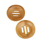 2pcs Bamboo Soap Dish Soap Tray,Round Bath Holder Bamboo Dish for Shower Wood Holder Saver Container Bathroom Storage Case for Bathroom Toilet Kitchen Hotel