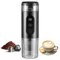 Portable Electric Espresso Machine, 20 Bar Self Heating Small Travel Car Coffee Maker Compatible with Ground Coffee & NS Capsule for Camping RV Hiking Office(Black)