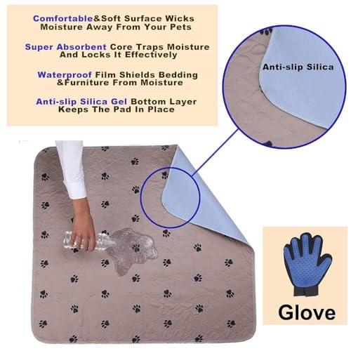 Washable Dog Pee Pads 36"X60",Puppy Pads,Reusable Pet Training Pads,Waterproof Pet Pads for Dog Bed Mat,Super Absorbing Whelping Pads - size: 36x60 Inch (Pack of 2)