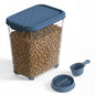 Pet Food Storage Container with Wheels Resin Capacity Dog Food Container with Slow Feeder Bowl and Scoop Easy to Move to Keep Food Fresh for Dogs, Cats, Birds（Blue,Quantity 1） - color: Blue