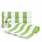 Salt Earth Cotton Striped Beach Cabana Towel, 4 Pack - 30"x60" Quick Dry Towels, Pool Essentials, Travel, Gym & Bathroom Towels, Oversized Beach Vacation Essentials, Pista Green - color: Pista Green, size: Pack of 4