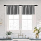 XTMYI Silver/Light Grey Window Valances for Living Room Bedroom,Waterproof Room Darkening Heat Light Blocking Blackout Kitchen Curtains and Valances Set of 2 Pack,30 x 16 Inches Long,Gray - color: Light Grey, size: 30"W x 16"L (Pack of 2)
