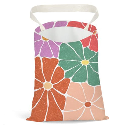 Retro Flower Car Trash Can, Car Trash Bag Hanging, Waterproof Cars Back Seat Hanging Organizer and Storage Trash Bags for Vehicle Travelling Camping - color: Flower03