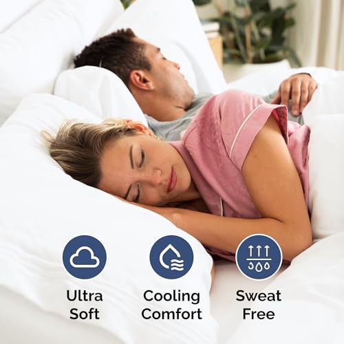 Split Queen Sheets - Easy-Fit, Wrinkle-Resistant, Designed for Split Queen Mattress – Split Queen Sheets Sets Fits 14" to 16" Deep Pockets – Premium Extra Soft, Queen Split Fitted Sheet Set – White - color: 01- White, size: Split Queen Size